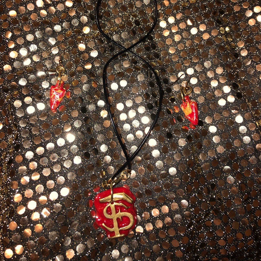 Handmade FSU Necklace & Earring Set